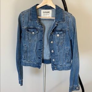 Garage Cropped Denim Jean Jacket Size Small